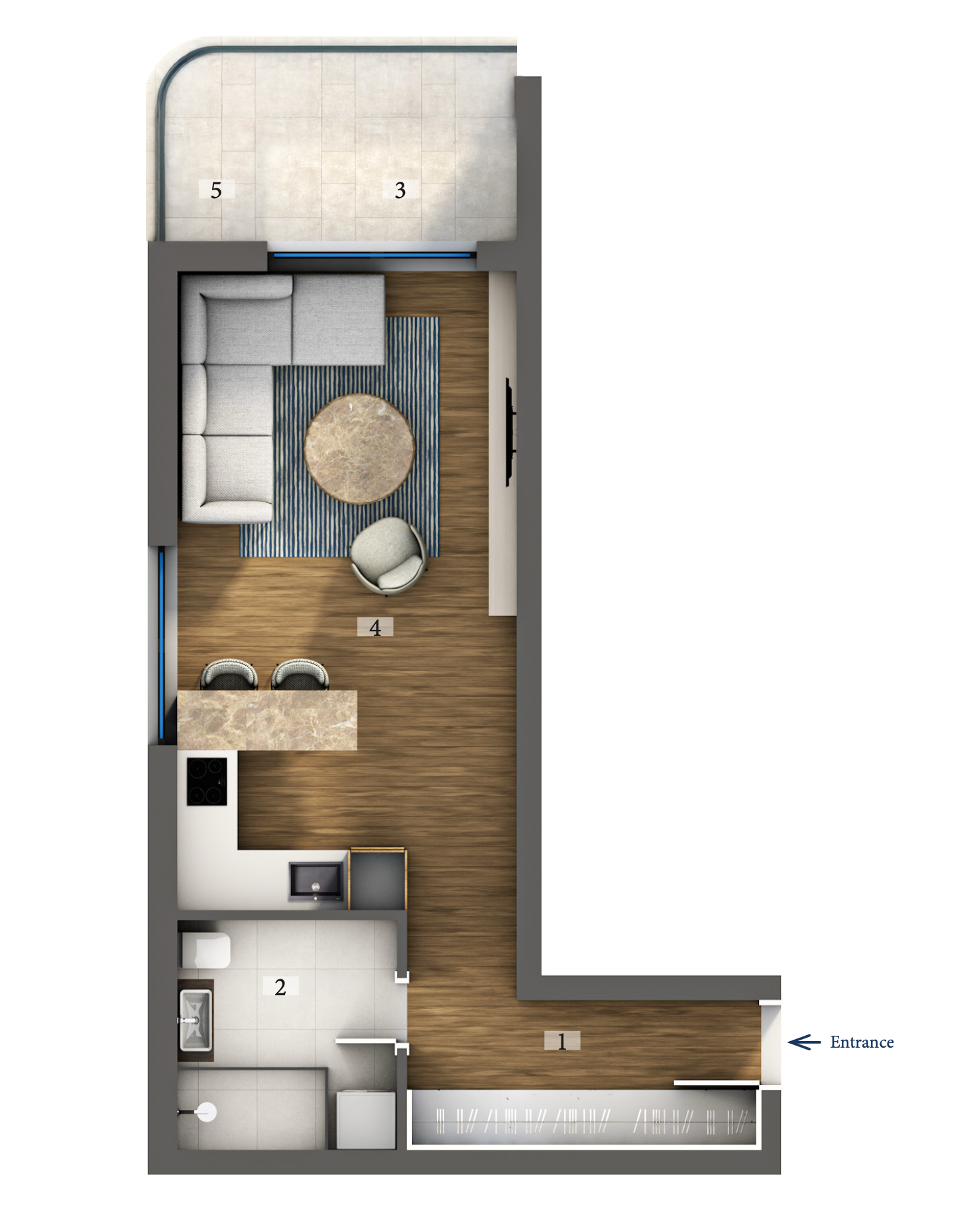 Studio 39.99 m²